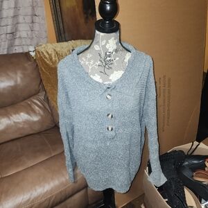 DAVI & DANI Cozy Blue Women's Cardigan